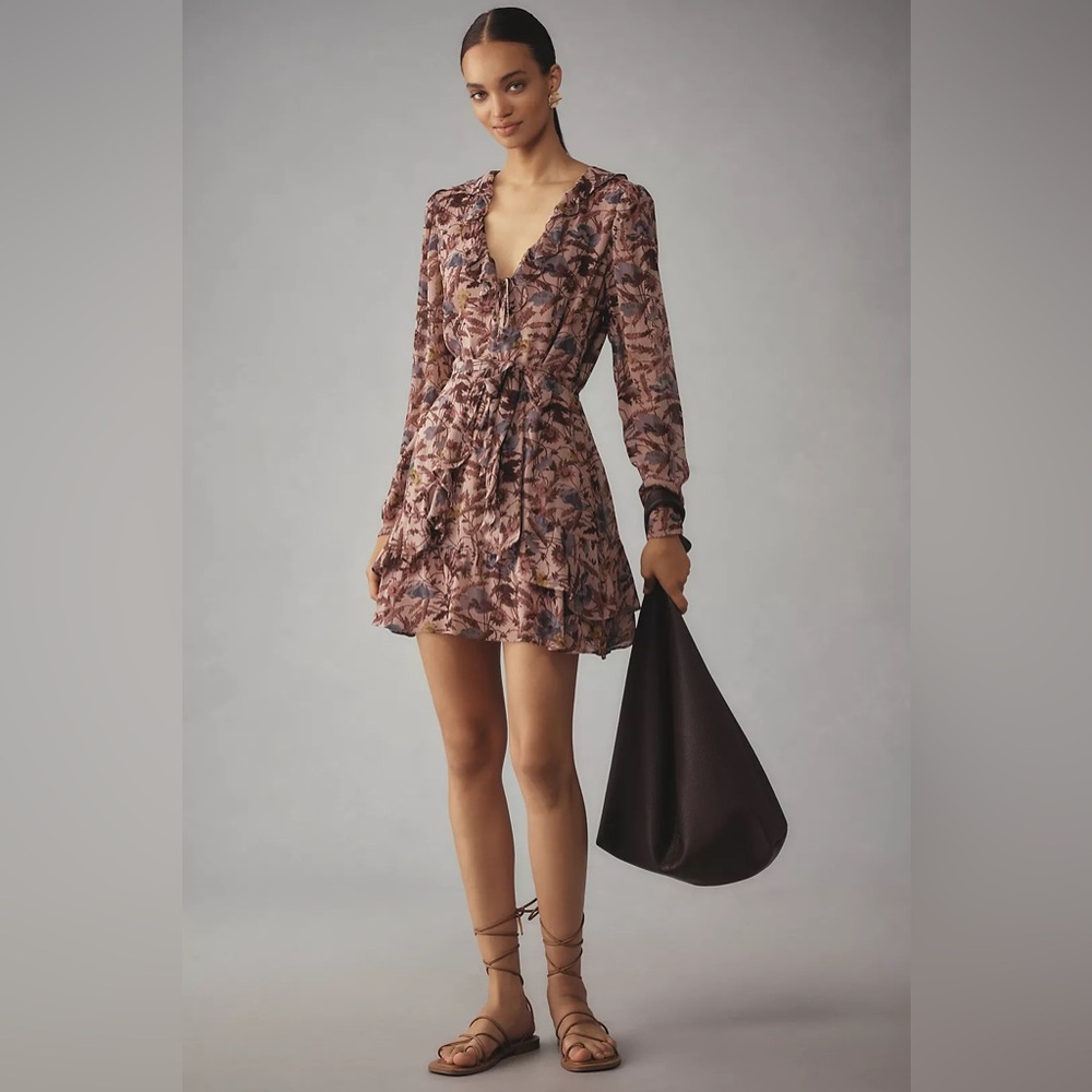 Anthropologie Paige Tamara Silk Floral Mini Dress